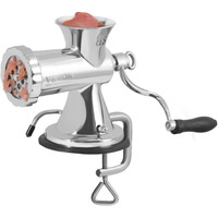 VEVOR Manual Meat Grinder, 304 Stainless Steel Hand Meat Grinder with Suction Cup + Steel Table Clamp, Meat Mincer Sausage Maker & 2 Cutting Plates, Sausage Tube, Grinding Head for Beef Pepper Cookie