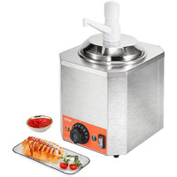VEVOR Electric Cheese Dispenser with Pump, 2.3 Qt Commercial Hot Fudge Warmer, Plastic Pump Dispenser, 86-230F Temp Adjustable Nacho Cheese Sauce Warmer, for Hot Fudge Cheese Caramel