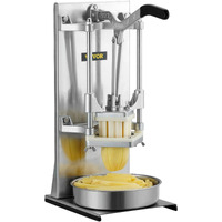 VEVOR Commercial French Fry Cutter with 4 Replacement Blades, 1/4?and 3/8?Blade Easy Dicer Chopper, 6-wedge Slicer and 6-wedge Apple Corer, Lemon Potato Cutter for French Fries with Extended Handle