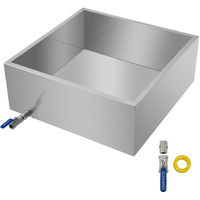 VEVOR Maple Syrup Evaporator Pan 24x24x9.5 Inch Stainless Steel Maple Syrup Boiling Pan with Valve