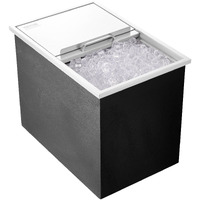 VEVOR Drop in Ice Chest, 27"L x 18"W x 21"H Stainless Steel Ice Cooler, Commercial Ice Bin with Sliding Cover, 40.9 qt Outdoor Kitchen Ice Bar, Drain-pipe and Drain Plug Included, for Cold Wine Beer