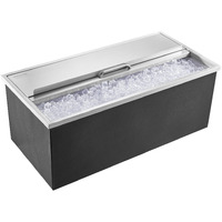 VEVOR Drop in Ice Chest, 36"L x 18"W x 14"H Stainless Steel Ice Cooler, Commercial Ice Bin with Sliding Cover, 40.9 qt Outdoor Kitchen Ice Bar, Drain-pipe and Drain Plug Included, for Cold Wine Beer