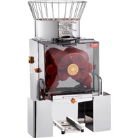VEVOR Commercial Orange Juicer Machine, 120W Automatic Feeding Juice Extractor, Stainless Steel Juice Extractor for 25 Oranges Per Minute, with Pull-Out Filter Box, PC Cover, 2 Peel Collecting Buckets