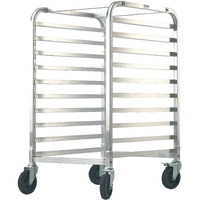 VEVOR Bun Pan Rack, 10-Tier Commercial Bakery Racks with Brake Wheels, Aluminum Racking Trolley Storage for Half & Full Sheet, Speed Rack For Kitchen Home, Bread Baking Equipment, 26"L x 20.3"W x 39"H