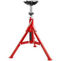 VEVOR Pipe Jack Stand, 2500LB Heavy Duty Welding Pipe Stand, with 4-Ball Transfer V-Head and Folding Legs, Adjustable Height 24"-43" 1107B-type Pipe Jacks for Welding