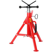 VEVOR V Head Pipe Stand 1/8"-12" Capacity,Adjustable Height 20"-37",Pipe Jack Stands 2500 lb. Load Capacity,Portable Folding Pipe Stands, Carbon Steel Body More Durable