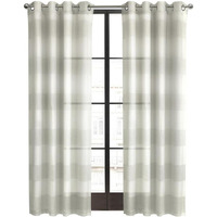 Paraiso Sheer Grommet Curtain Panel 52 x 95 in Ivory Grey