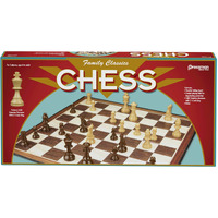 Family Classics Chess By Pressman - With Folding Board And Full Size Chess Pieces