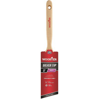 Wooster Brush 5221-2 Tip Angle Sash Paintbrush, 2-Inch, 2 Inch, White,Silver