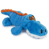 Godog Just For Me Gators With Chew Guard Tough Plush Dog Toy, Blue, Small