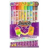 Colored Smencils - Gourmet Scented Colored Pencils Made From Recycled Newspapers, 10 Count, Gifts For Kids, School Supplies, Classroom Rewards