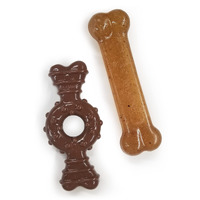 Nylabone Puppy Chew Toy Twin Pack - Puppy Chew Toys For Teething - Puppy Supplies - Medley & Chicken Flavor, X-Small/Petite (2 Count)