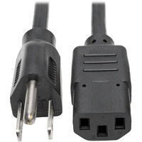 Tripp Lite Standard Computer Power Cord 10A,18Awg (Nema 5-15P To Iec-320-C13) 10-Ft.(P006-010) Black