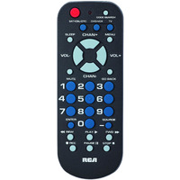Rca 3-Device Palm-Sized Universal Remote, Long Range Ir, Replaces Most Major Remote Brands, Designed For Comfort, Rcr503Be