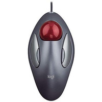Logitech Trackman Marble Trackball Mouse     Wired Usb Ergonomic Mouse For Computers, With 4 Programmable Buttons, Dark Gray