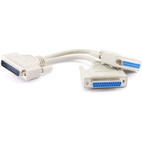 Cablesonline 8 Inch Db25 Parallel Male/Dual Female Y-Splitter Printer Cable (Ys-005)