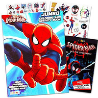 Marvel Spiderman Coloring Book Bundle With Over 300 Bonus Spiderman Stickers