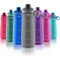 Pogo Bpa-Free Tritan Plastic Water Bottle With Chug Lid, 32 Oz, Grey
