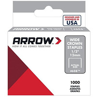 Arrow Fastener 608 Wide Crown Swingline Style Heavy Duty 1/2-Inch Staples, 1000-Pack