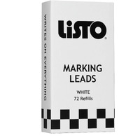 Listo 162 Marking Pencils Refill - White, Box Of 72, Grease Pencils/China Marking Pencils/Wax Pencils