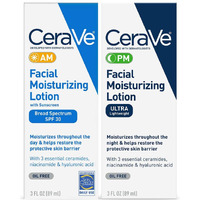 Cerave Day & Night Face Lotion Skin Care Set  Contains Am With Spf 30 And Pm Face Moisturizer  Fragrance Free
