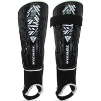Vizari Malaga Soccer Shin Guard For Kids| Youth Soccer Shin Guard | Lightweight And Breathable Child Calf Protective Gear Soccer Equipment | Black / White | Large