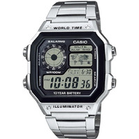 Casio Men's Classic Stainless Steel Japanese-Quartz Stainless-Steel Strap, Silver, 21 Casual Watch (Model: Ae1200Whd-1A)