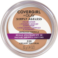 Covergirl & Olay Simply Ageless Instant Wrinkle-Defying Foundation, Creamy Natural 0.44 Fl Oz (Pack Of 1)