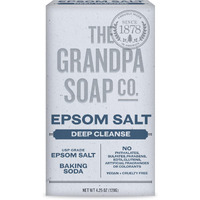 Grandpa's Epsom Salt Bar Soap By The Soap Company | Natural Face & Body Soap | Epsom Salt + Baking Soda | Deep Cleanse | Paraben Free Bar Soap | Unisex | 4.25 Oz.