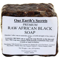 Our Earths Secrets Raw African Black Soap, 1 Lb