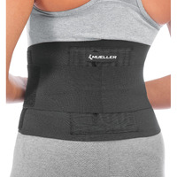 Mueller Sports Medicine Adjustable Back Brace, Back Support, For Men And Women, Black, One Size