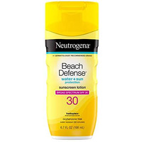 Neutrogena Beach Defense Water-Resistant Body Sunscreen Lotion With Broad Spectrum Spf 30, Oil-Free, Paba-Free, Oxybenzone-Free & Fast-Absorbing Sun Protection Against Uva/Uvb Rays, 6.7 Fl. Oz