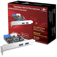 Vantec 4 Port Usb 3.0 Pcie With Internal 20 Pin Host Card (Ugt-Pc345)