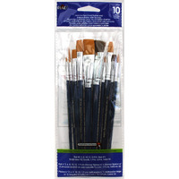 Plaid Learn To Paint Premium Brush Set, 50536 (10-Piece), 1-(Pack)