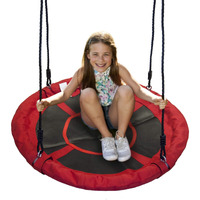 Wonkawoo Platform Tree Swing 40 Inch Diameter Platform Disk - Us Safety Standard Certified - Saucer Swing With Hanging Rope For Outdoors And Indoors