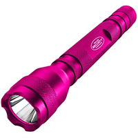 Police Security Maiden Ultra Bright Led Flashlight -180 Lumens -150 Meter Beam Distance -Small, Powerful, Compact & Water Resistant - Edc, Home Security & Camping Battery Powered Flashlight - Pink