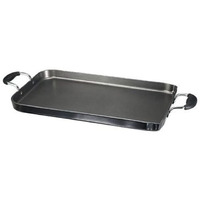 T-Fal A92114  C4061484 Specialty Nonstick Dishwasher Safe 18-Inch X 11-Inch Double Burner Family Griddle Cookware, 18-Inch, Black -