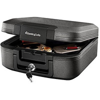 Sentrysafe Chw20221 Fireproof Box And Waterproof Box With Key Lock 0.28 Cubic Feet, Charcoal Gray