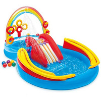 Intex Rainbow Ring Inflatable Play Center, 117"" X 76"" X 53"", For Ages 2+