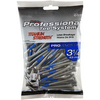 Pride Professional Tee System 3-1/4-Inch Titanium Strength Wood Golf Tees, 65 Ct Silver