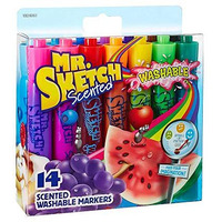 Mr. Sketch 1924061 Washable Scented Markers, Chisel Tip, Assorted Colors, 14-Count