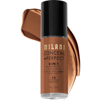 Milani Conceal + Perfect 2-In-1 Foundation + Concealer - Chestnut (1 Fl Oz) Cruelty-Free Liquid Foundation - Cover Under-Eye Circles, Blemishes & Skin Discoloration For A Flawless Complexion