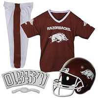 Franklin Sports Ncaa Arkansas Razorbacks Kids College Football Uniform Set - Youth Uniform Set - Includes Jersey, Helmet, Pants - Youth Medium