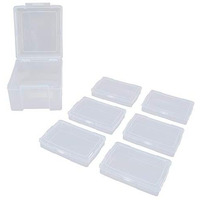 Advantus Photo Keeper Box With 6 Individual Clear Photo Cases, Holds Up To 600 Photos, Embellishment And Craft Storage Containers, 61989
