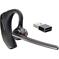 Plantronics - Voyager 5200 Uc (Poly) - Bluetooth Single-Ear (Monaural) Headset - Usb-A Compatible To Connect To Your Pc And/Or Mac - Works With Teams, Zoom & More - Noise Canceling,Black