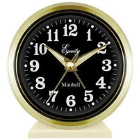 Equity By La Crosse 12020 Analog Key-Wound Bell Alarm Clock, 4.00 X 2.50, Gold