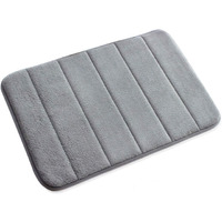 Vanra Small Bath Mat Bath Rugs Anti-Slip Memory Foam Non-Slip Bathroom Mat Soft Bathmat Carpet 157 X 236 (Gray)