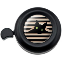 Graphics & More Black Cat In Window Bicycle Handlebar Bike Bell
