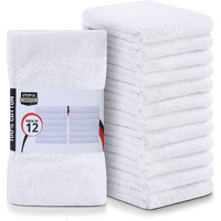 Utopia Towels Kitchen Bar Mops Towels, Pack Of 12 Towels - 16 X 19 Inches, 100% Cotton Super Absorbent White Bar Towels, Multi-Purpose Cleaning Towels For Home And Kitchen Bars