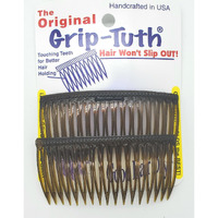 Good Hair Days Grip-Tuth Combs - Set Of 2 Hair Side Combs - Hair Combs For All Types Of Hair - Decorative & Hair Styling Women Accessories (Shell, 3   Wide) ""